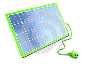 Solar panel with power cable