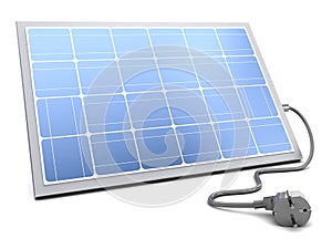 Solar panel with power cable