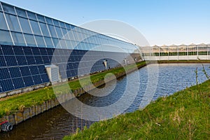 Solar panel power system for a greenhouse in a Dutch countryside, Netherlands