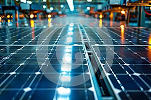 Solar panel production process showcased in state of the art factory