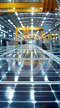 Solar panel production process showcased in state of the art factory