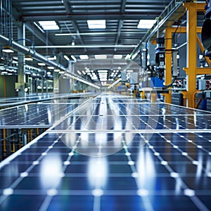 Solar panel production process showcased in state of the art factory