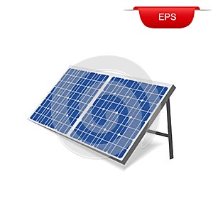 Solar panel, renewable energy, vector illustration