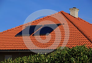 Solar panel on roof