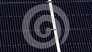 Solar Panel Rotate. Monocrystalline Solar Battery. Solar Energy. Silicon Wafer