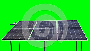 solar panel, solar energy photocell isolated on chroma key background