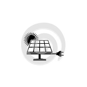 Solar panel station icon isolated on white background