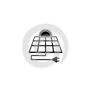 Solar panel station icon isolated on white background