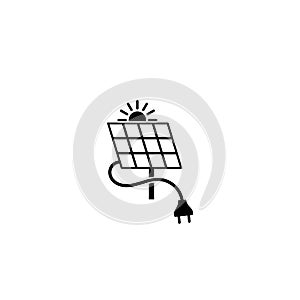 Solar panel station icon isolated on white background