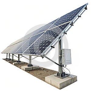 Solar Panel Station isolated on white background