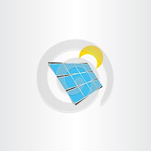 solar panel sun energy vector icon