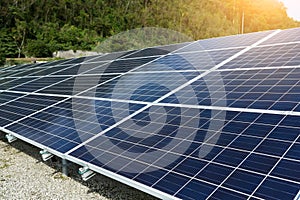 Solar panel with sun flare