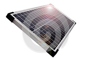 Solar Panel With Sun Flare