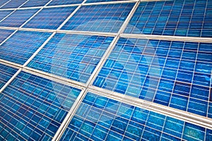 Solar panel on a sunny day