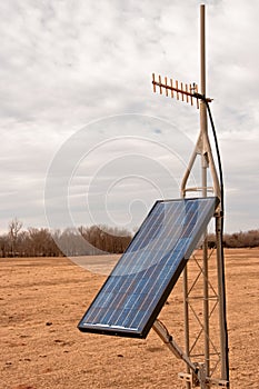 Solar Panel and UHF Antenna photo