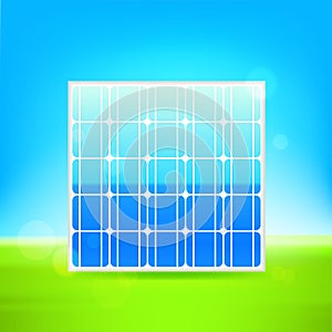 Solar panel vector icon.