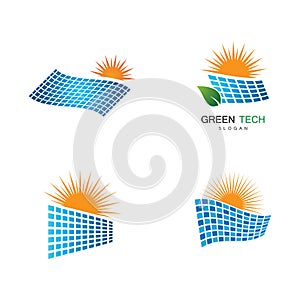 Solar panel vector icon illustration