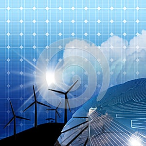 Solar Panel and Wind Turbines