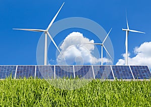 Soleggiato un vento rinnovabile verde energia 