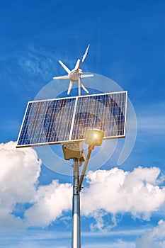 Solar panel and windmill