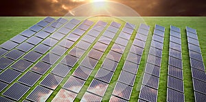 Composite image of solar panels photo