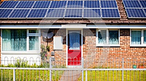 Solar panels on a bungalow