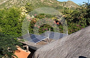 Solar panels in Cabo Pulmo, an echo village photo