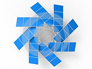 Solar panels circular array