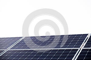 Solar panels with copy space