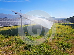 solar panels electricity sustainability energy sky sunny day sun