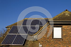 Solar panels on home