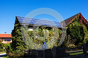 Solar panels on a house