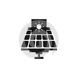 Solar panels isolated. Icon solar panels. Icon for web design in flat style