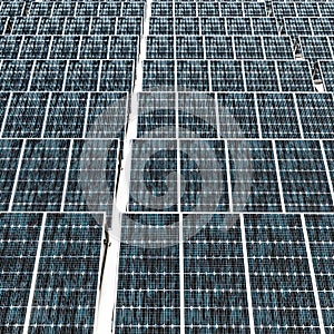 solar panels isolated on white background