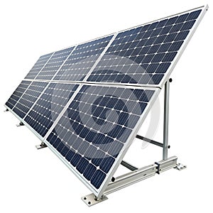 Solar Panels Isolated on White Background