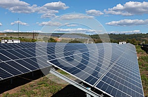 Solar panels in Large Photovoltaic power station, solar park, Renewable energy Sustainable energy, Solar Power Plant