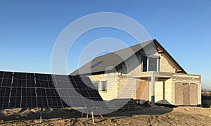 Solar panels at a newly constructed house