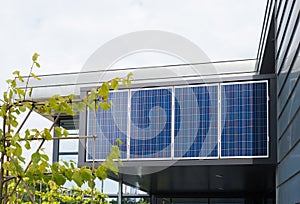 Solar panels on office building