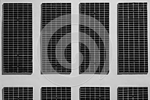 Solar panels pattern texture black and white