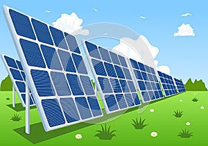 Solar panels or photovoltaic modules photo