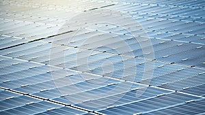Solar panels in solar power plant