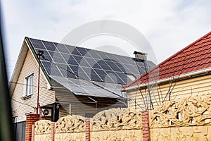 Solar panels in a private house as autonomous ecological electri