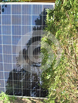 Solar panels for residential use in the garden