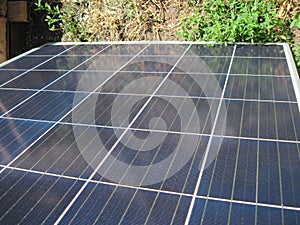 Solar panels for residential use in the garden
