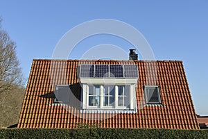 Solar panels on the roof