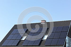 Solar panels on a roof