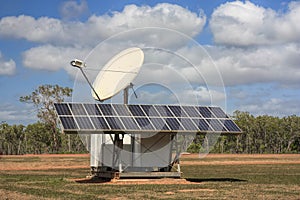 Solar panels and satelite disc