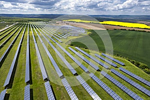 Solar panels on a sunny day