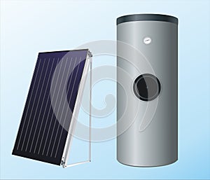 Solar panels to the boiler