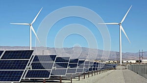 Solar Panels and Wind Turbine Power